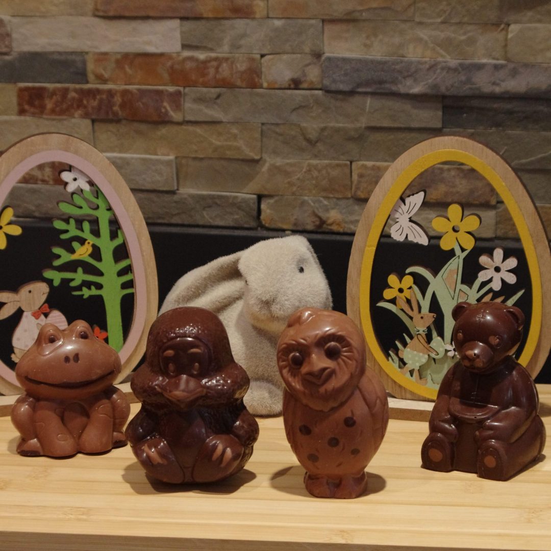 Chocolats Pâques animaux divers