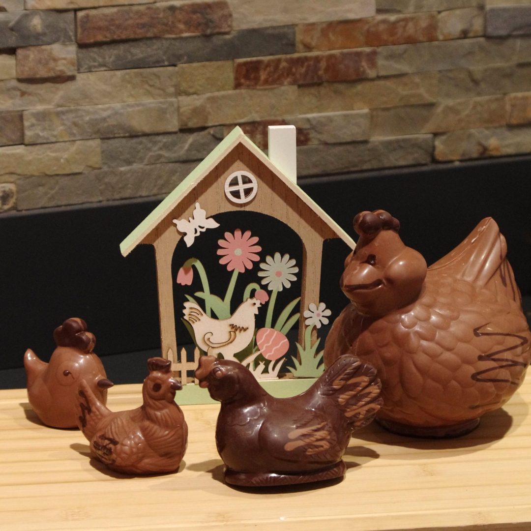 Chocolats Pâques poules