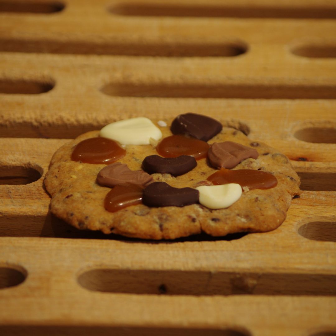 Cookie 3 chocolats et caramel Cookie 3 chocolats et caramel